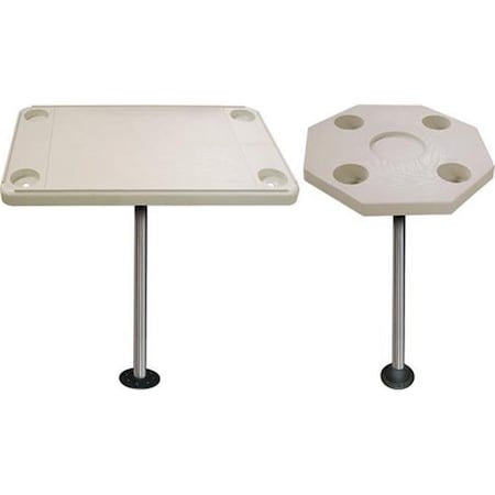 Jif Marine JIF Marine DSI-KF Octagonal Ivory Table Kit with Recessed Flush Mount DSI-KF